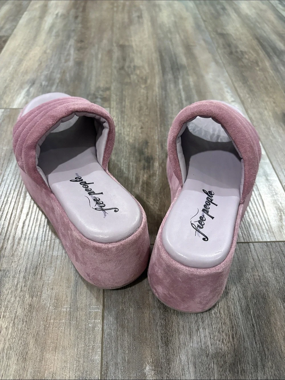 Free People Almost Paradise Violet Suede Platforms Size 38.5